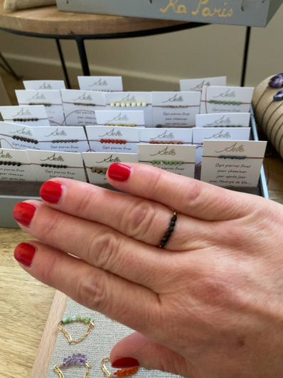 Bague spinelle noire