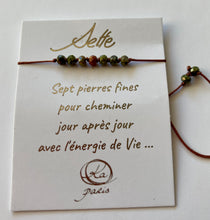 Charger l'image dans la galerie, Bracelet Sette (pierres M) - Unakite
