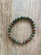 Unakite - Bracelet 6 mm - qualité A